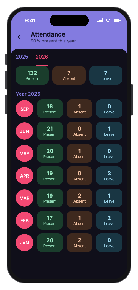 Stellar School mobile app template screenshot 2