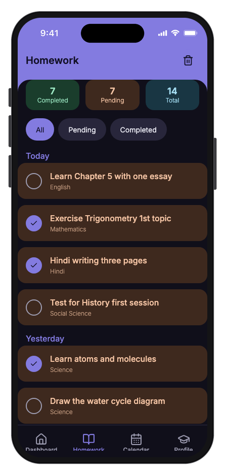 Stellar School mobile app template screenshot 5