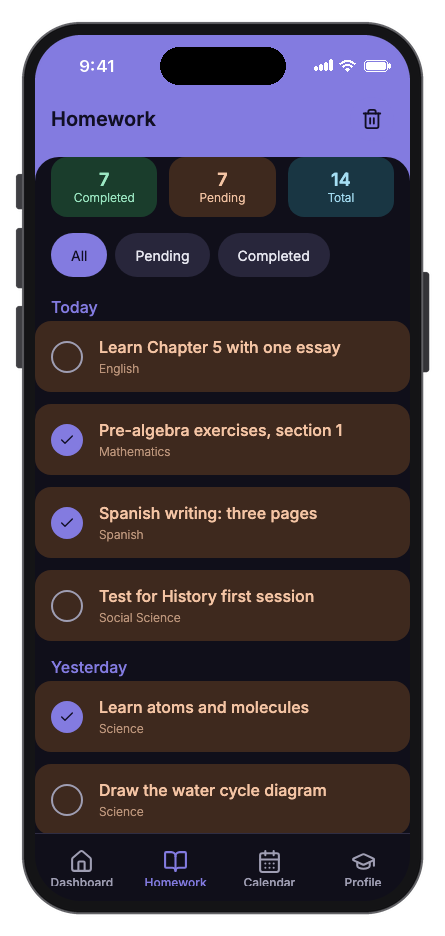 Stellar School mobile app template screenshot 5