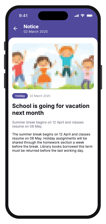 Stellar School mobile app template screenshot 6