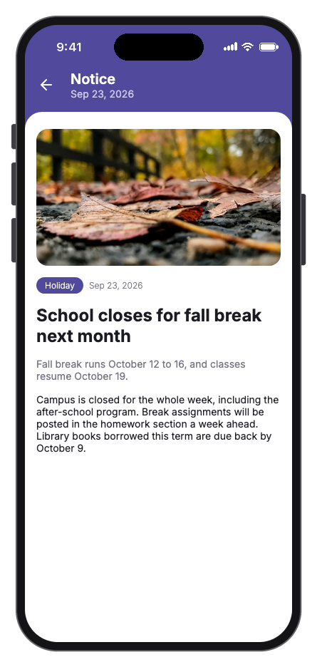 Stellar School mobile app template screenshot 6