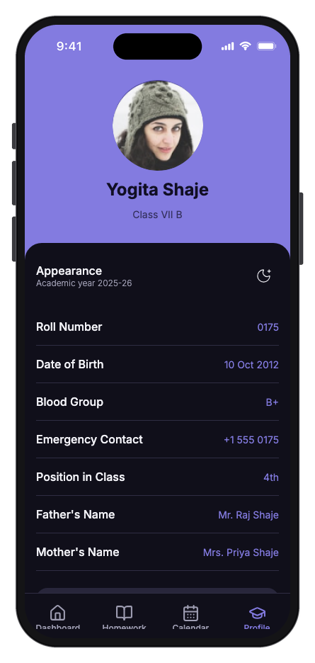 Stellar School mobile app template screenshot 7
