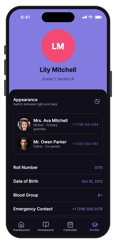Stellar School mobile app template screenshot 7