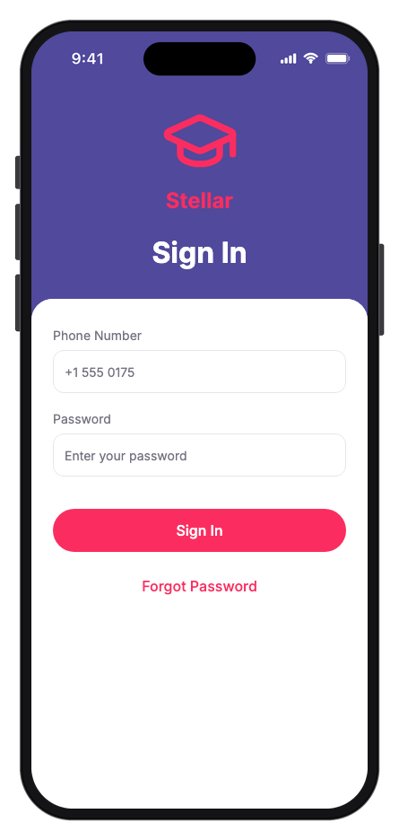 Stellar School mobile app template screenshot 8
