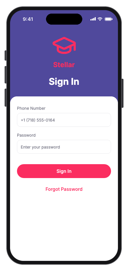 Stellar School mobile app template screenshot 8