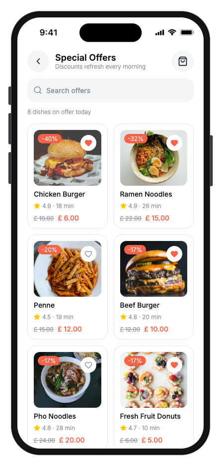 SwiftBite mobile app template screenshot 5