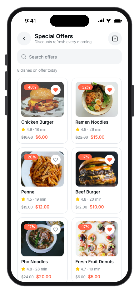 SwiftBite mobile app template screenshot 5