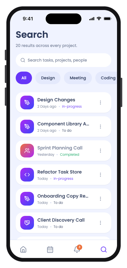 TaskFlow mobile app template screenshot 8
