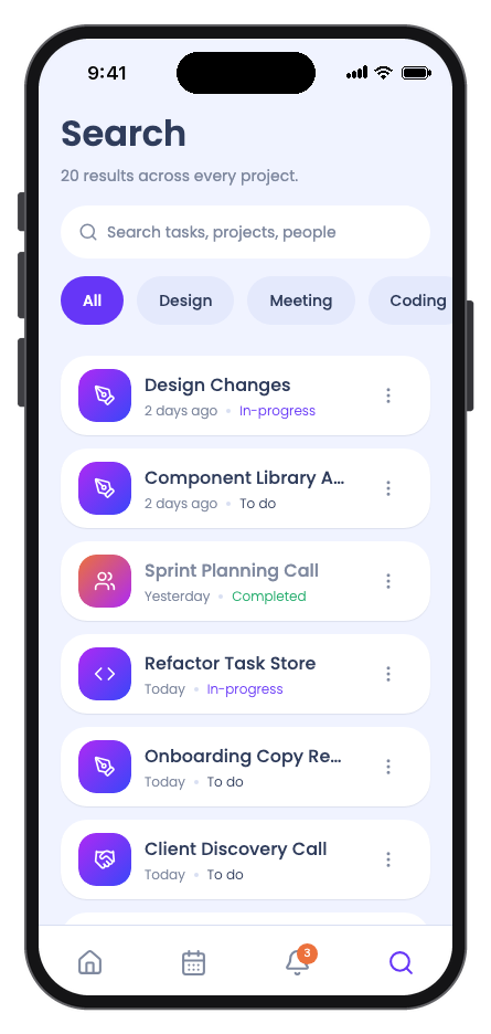 TaskFlow mobile app template screenshot 8