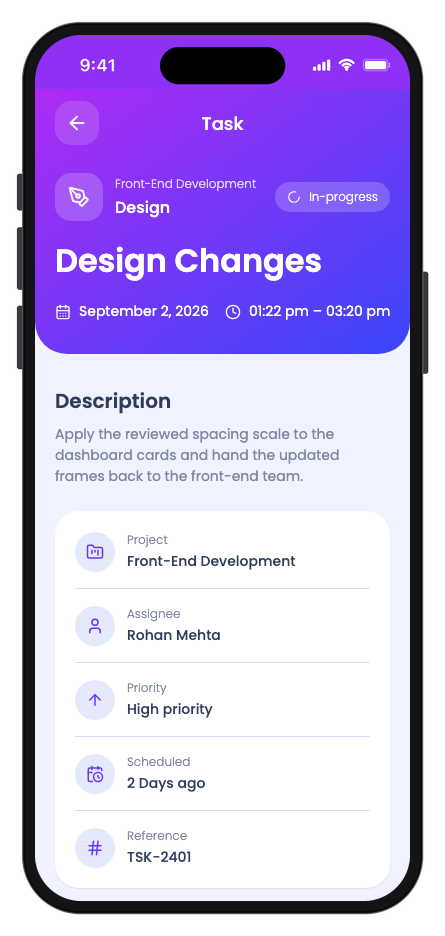 TaskFlow mobile app template screenshot 9