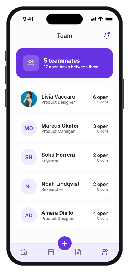 Taskly mobile app template screenshot 6