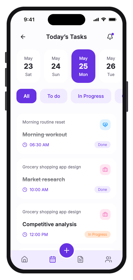 Taskly mobile app template screenshot 7