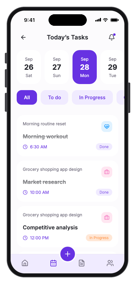 Taskly mobile app template screenshot 7