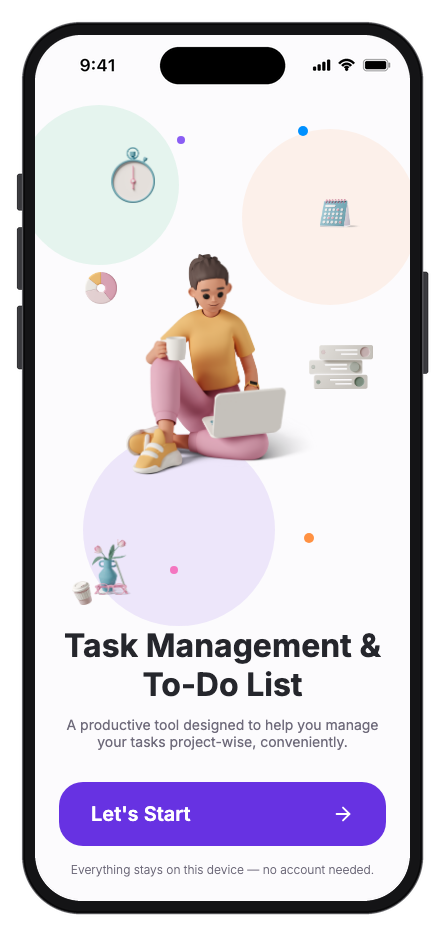 Taskly mobile app template screenshot 8