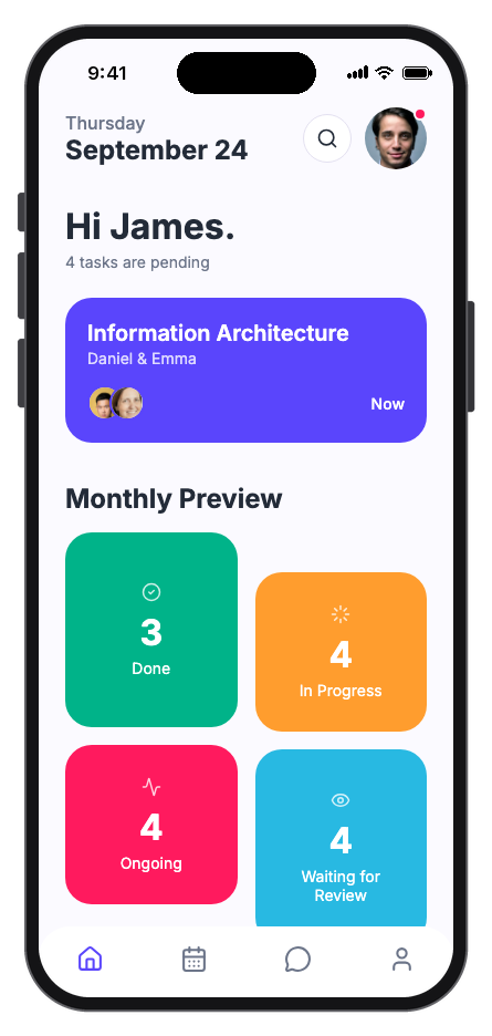 Taskora mobile app template preview