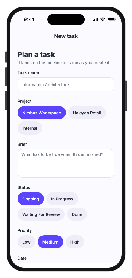 Taskora mobile app template screenshot 4