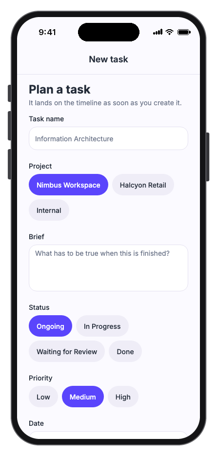 Taskora mobile app template screenshot 4
