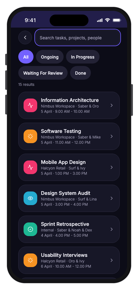 Taskora mobile app template screenshot 8