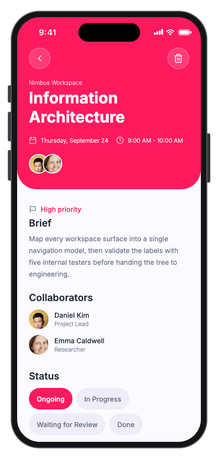 Taskora mobile app template screenshot 9