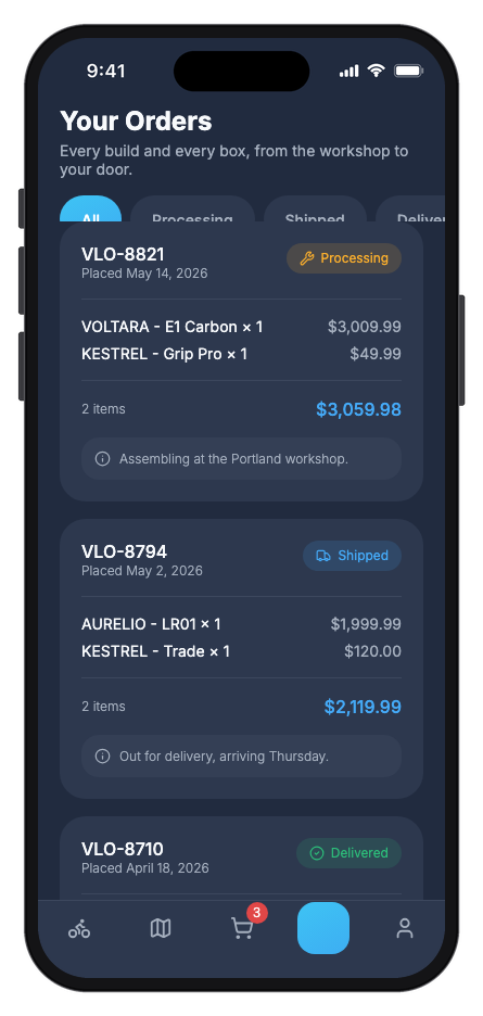 Velo mobile app template screenshot 5