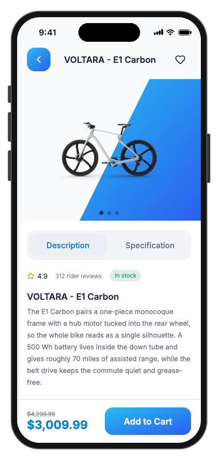Velo mobile app template screenshot 6