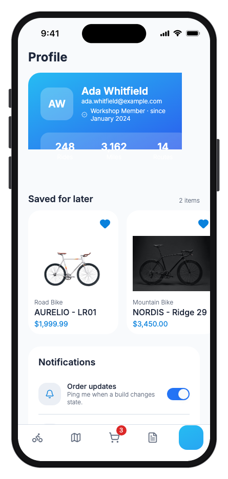 Velo mobile app template screenshot 7