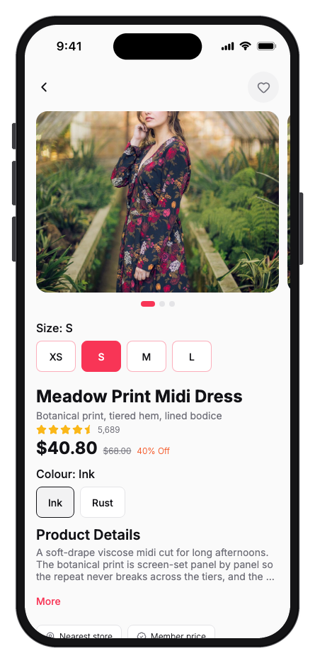 Vestra mobile app template screenshot 4