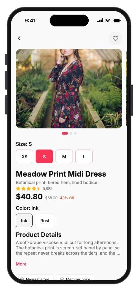 Vestra mobile app template screenshot 4