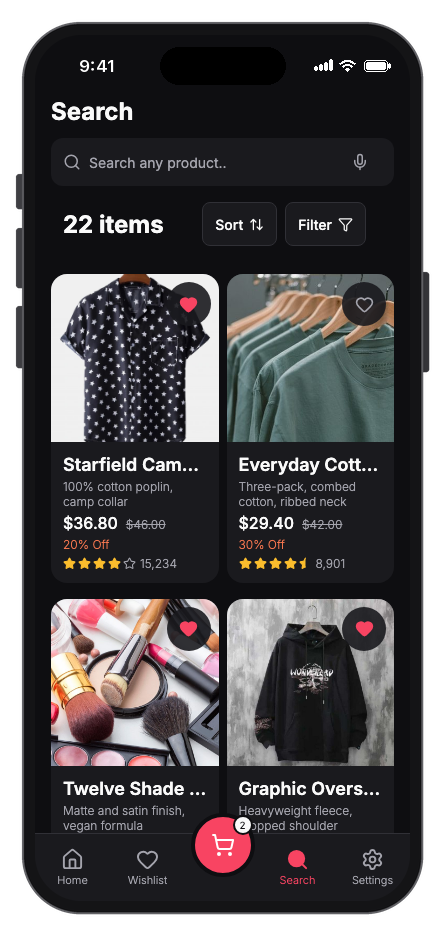 Vestra mobile app template screenshot 6