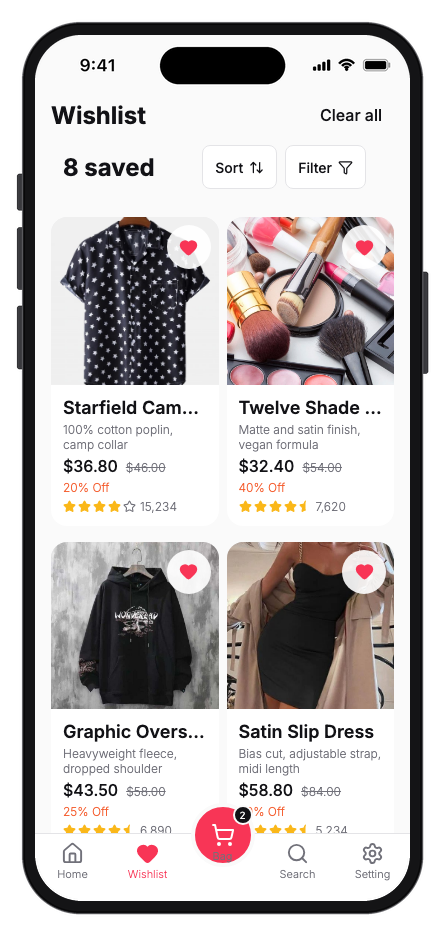 Vestra mobile app template screenshot 9