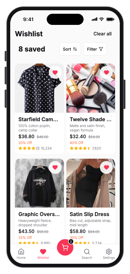 Vestra mobile app template screenshot 9