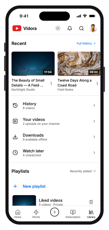 Vidora mobile app template screenshot 4
