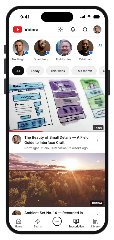 Vidora mobile app template screenshot 7