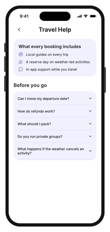 Voyara mobile app template screenshot 3