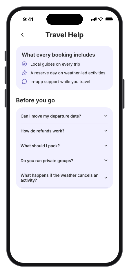 Voyara mobile app template screenshot 3