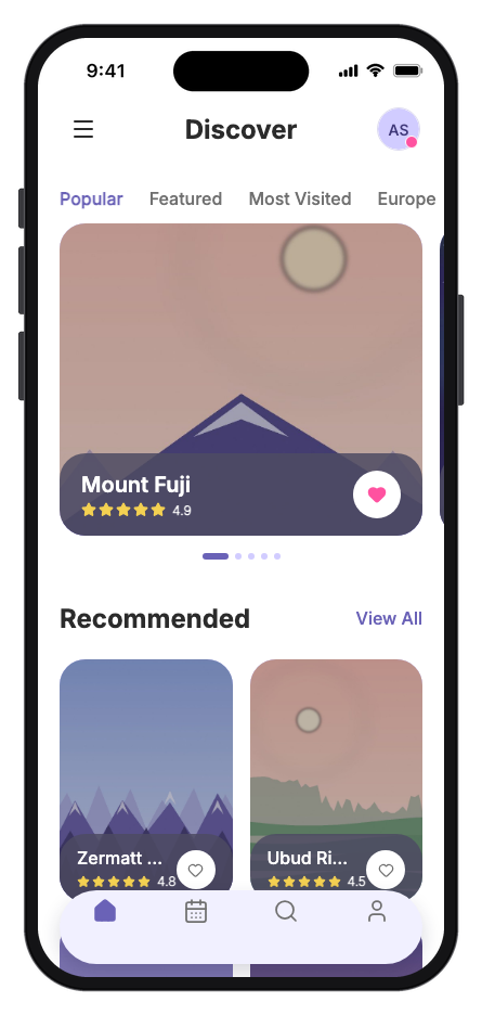 Voyara mobile app template preview