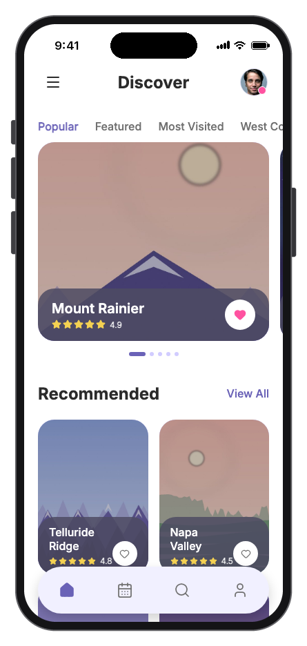 Voyara mobile app template preview