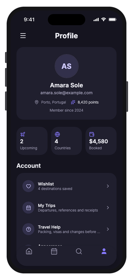 Voyara mobile app template screenshot 5