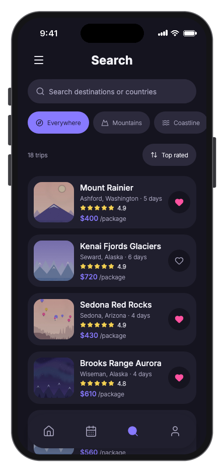 Voyara mobile app template screenshot 7