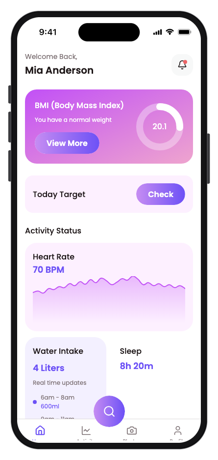 Vytal mobile app template preview
