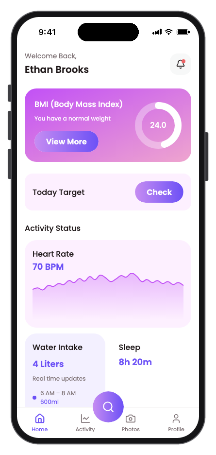 Vytal mobile app template preview