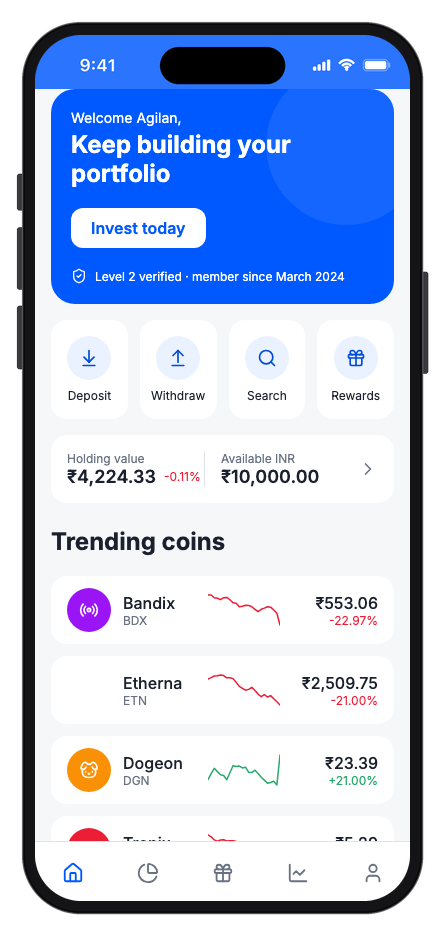 Zencoin mobile app template preview
