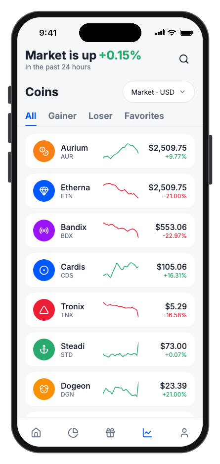 Zencoin mobile app template screenshot 5