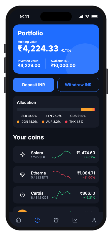 Zencoin mobile app template screenshot 6
