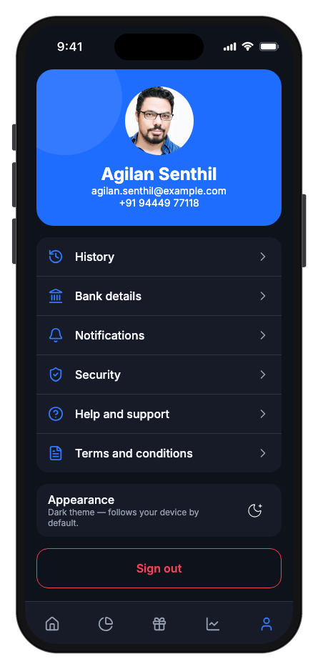 Zencoin mobile app template screenshot 7