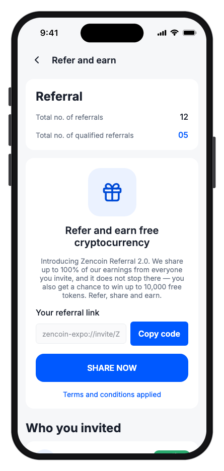 Zencoin mobile app template screenshot 8