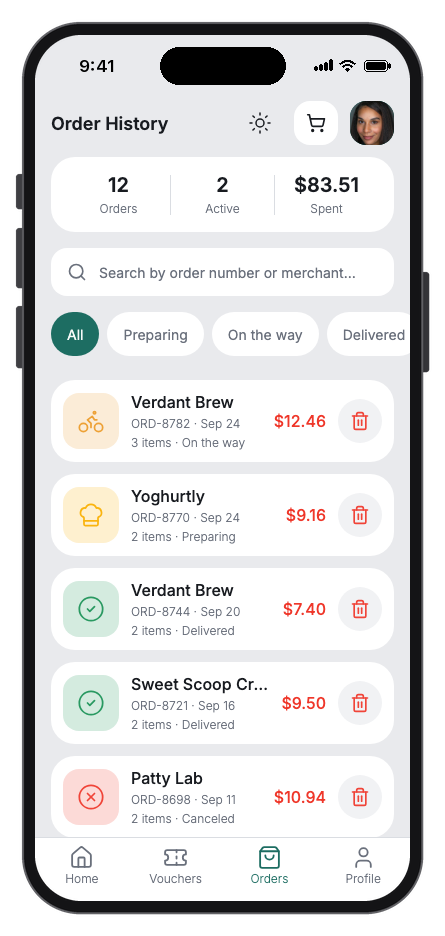 Zestly mobile app template screenshot 6