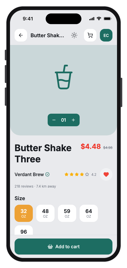 Zestly mobile app template screenshot 7