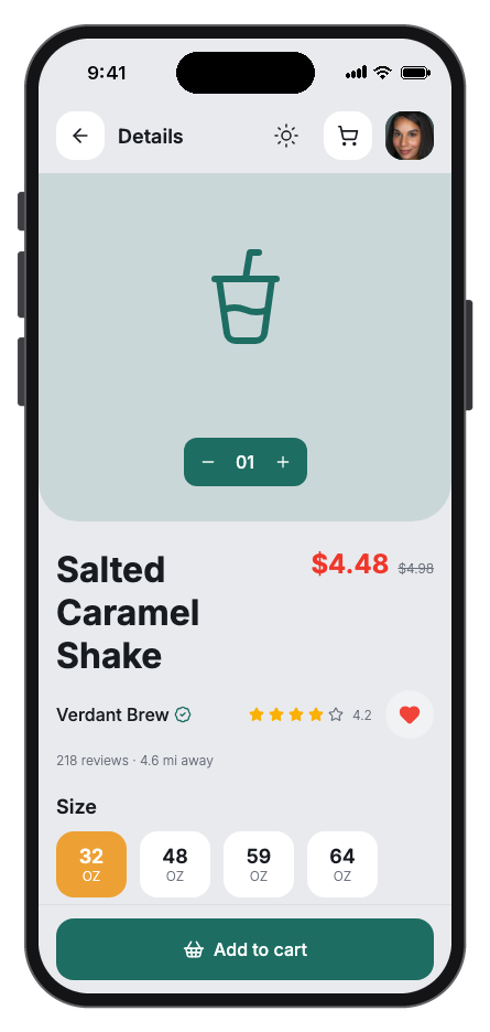 Zestly mobile app template screenshot 7
