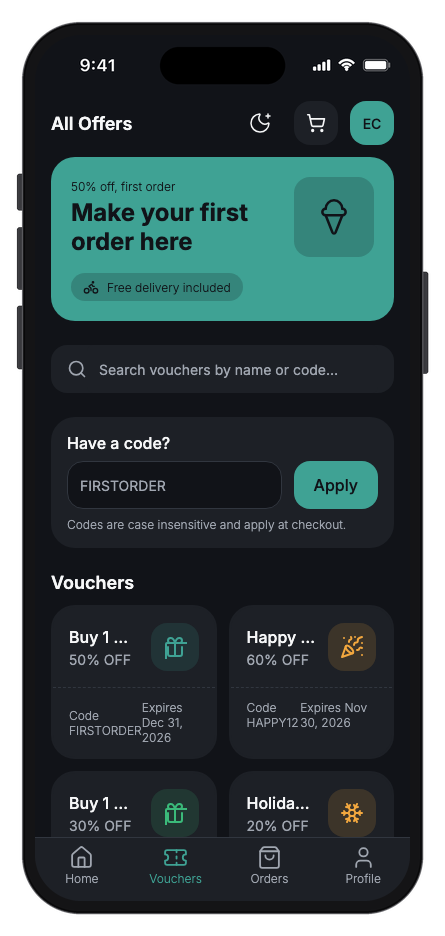 Zestly mobile app template screenshot 9